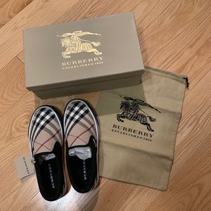 Burberry Vintage Check Cotton Slip-on Sneakers